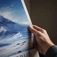 Mount Erebus Poster - Antarctica Travel Art - Frozen Volcanic Landscape Home Decor