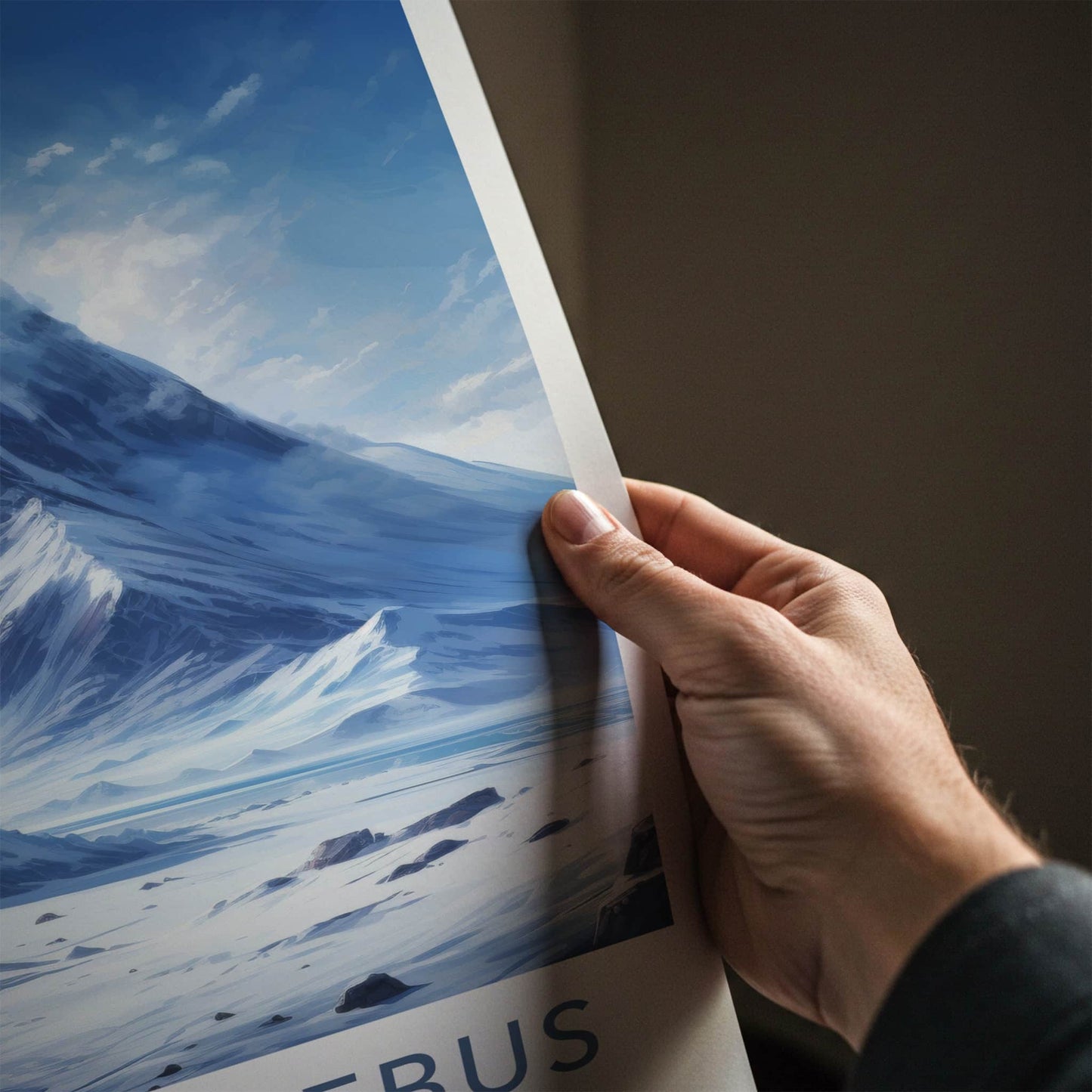 Mount Erebus Poster - Antarctica Travel Art - Frozen Volcanic Landscape Home Decor