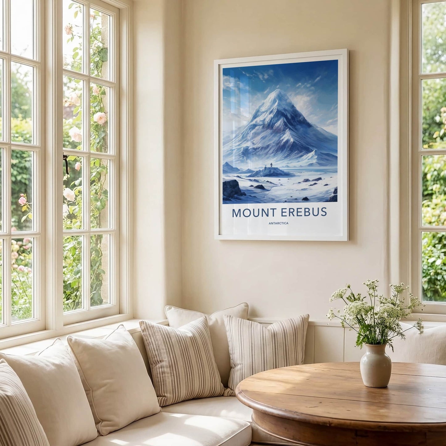 Mount Erebus Poster - Antarctica Travel Art - Frozen Volcanic Landscape Home Decor
