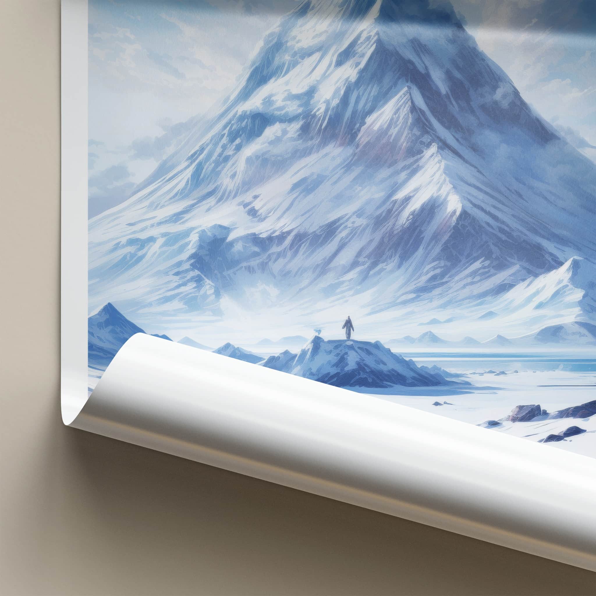 Mount Erebus Poster - Antarctica Travel Art - Frozen Volcanic Landscape Home Decor