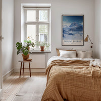 Mount Erebus Poster - Antarctica Travel Art - Snowy Mountain Landscape Home Decor