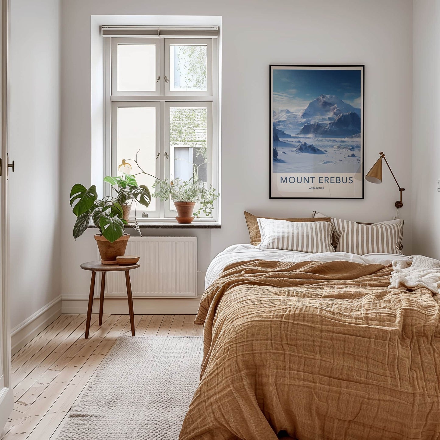 Mount Erebus Poster - Antarctica Travel Art - Snowy Mountain Landscape Home Decor