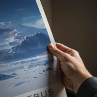 Mount Erebus Poster - Antarctica Travel Art - Snowy Mountain Landscape Home Decor