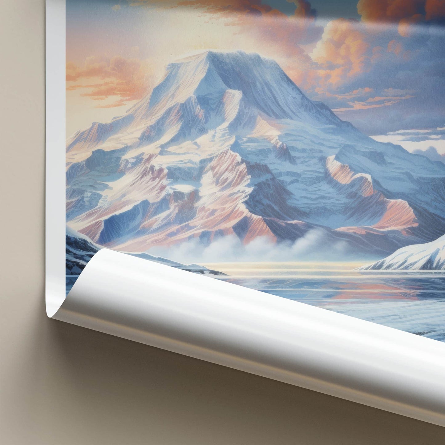 Mount Erebus Poster - Antarctica Travel Art - Vast Snowy Expanse Home Decor