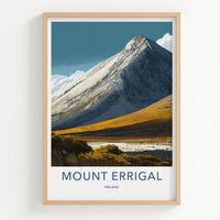 Mount Errigal Poster - Ireland Travel Art - Majestic Mountain Valley Home Decor