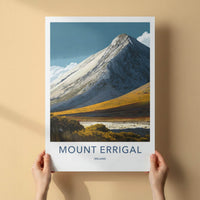 Mount Errigal Poster - Ireland Travel Art - Majestic Mountain Valley Home Decor
