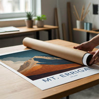 Mount Errigal Poster - Ireland Travel Art - Orange Slopes Peak Wall Decor