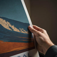 Mount Errigal Poster - Ireland Travel Art - Orange Slopes Peak Wall Decor