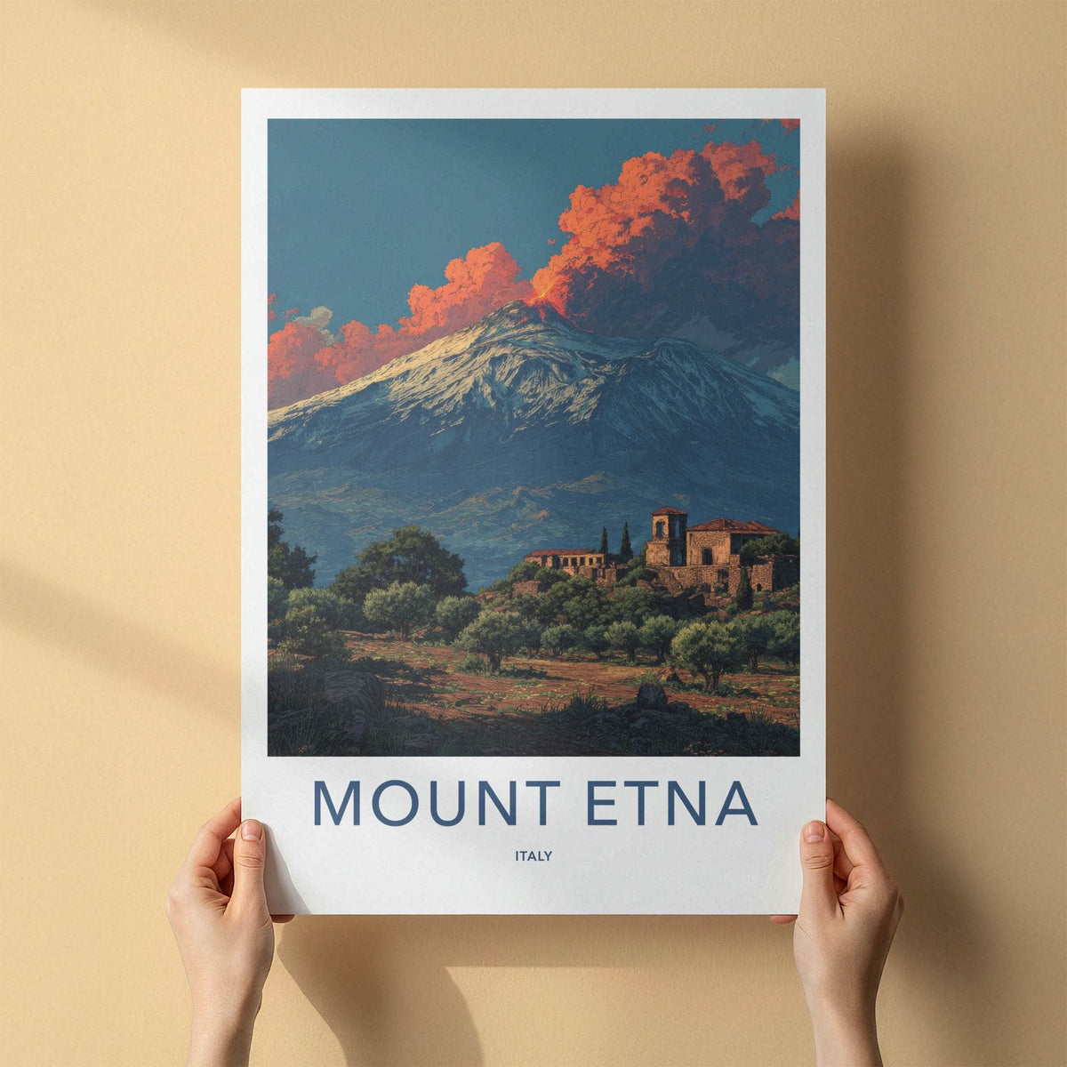 Mount Etna Poster - Italy Travel Art