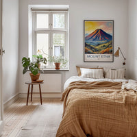 Mount Etna Poster - Italy Travel Art - Vibrant Volcanic Slopes Home Decor
