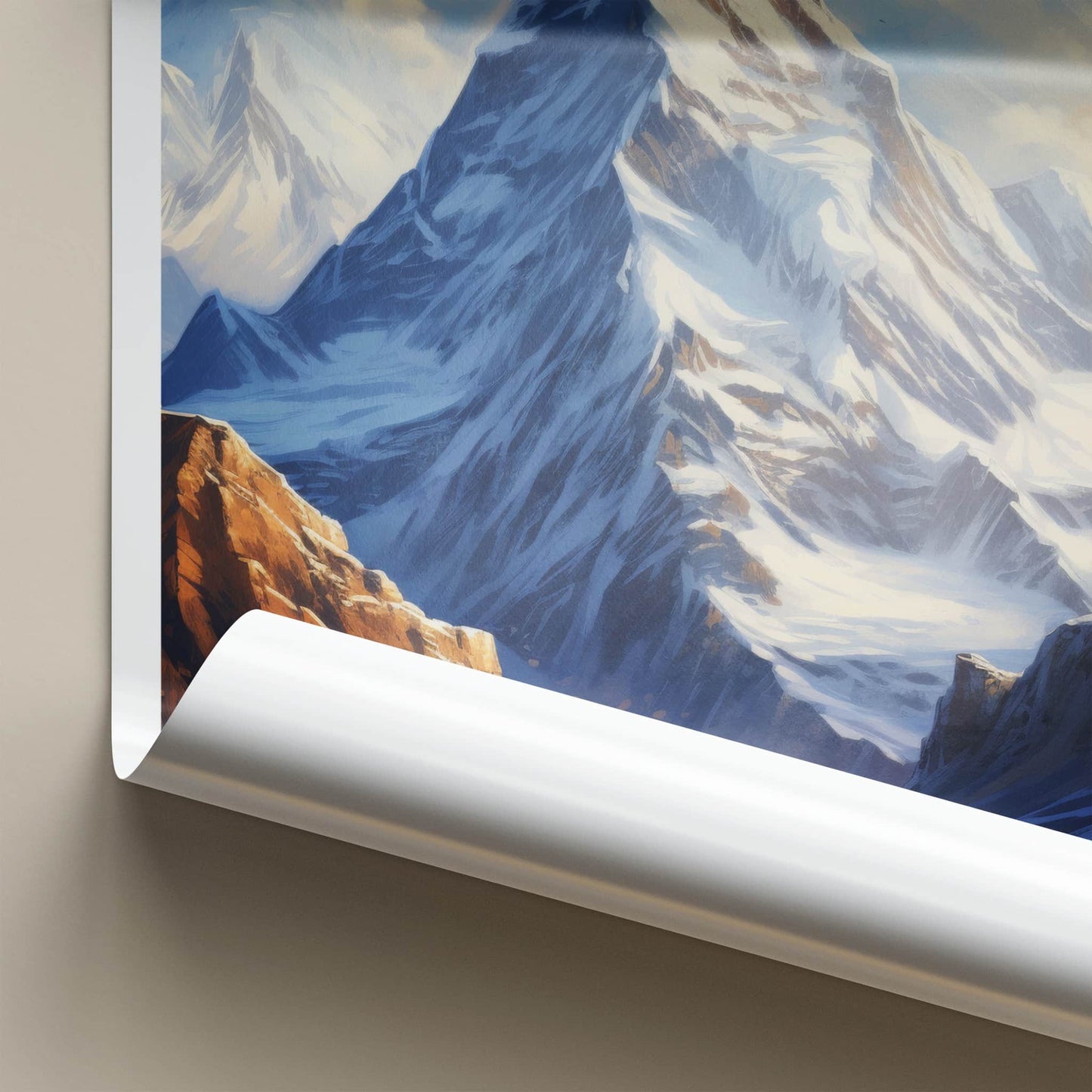 Mount Everest Poster - Nepal Travel Art - Towering Snowy Peaks Home Decor