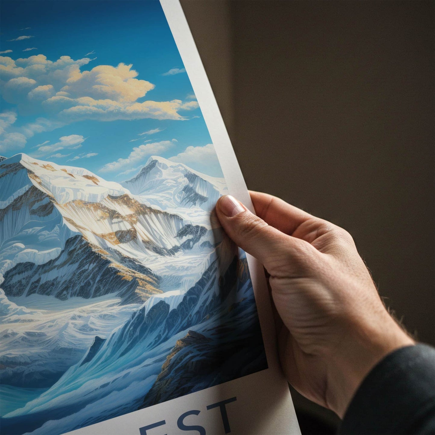 Mount Everest Poster - Nepal Travel Art - Towering Snowy Peaks Wall Decor