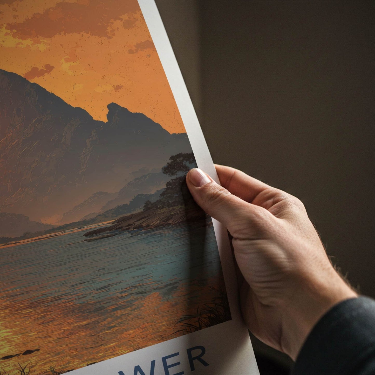 Mount Gower Lord Howe Island Poster - Australia Wall Art - Sunset Peak River Gift