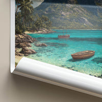 Mount Gower Poster - Australia Travel Art - Tropical Beach Boats Home Decor