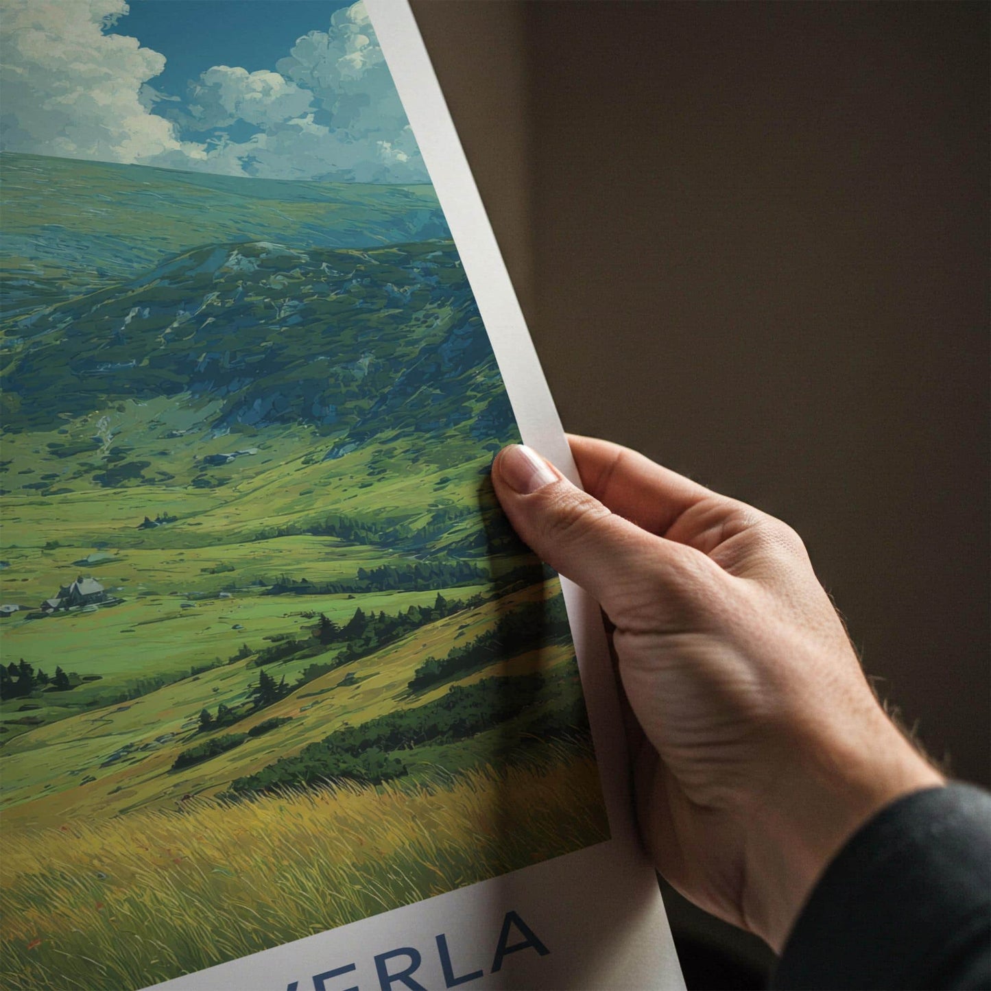 Mount Hoverla Poster - Ukraine Travel Art - Grassy Mountain Valley Home Decor