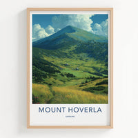 Mount Hoverla Poster - Ukraine Travel Art - Grassy Mountain Valley Home Decor