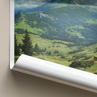 Mount Hoverla Poster - Ukraine Travel Art - Green Mountain Cloudscape Home Decor
