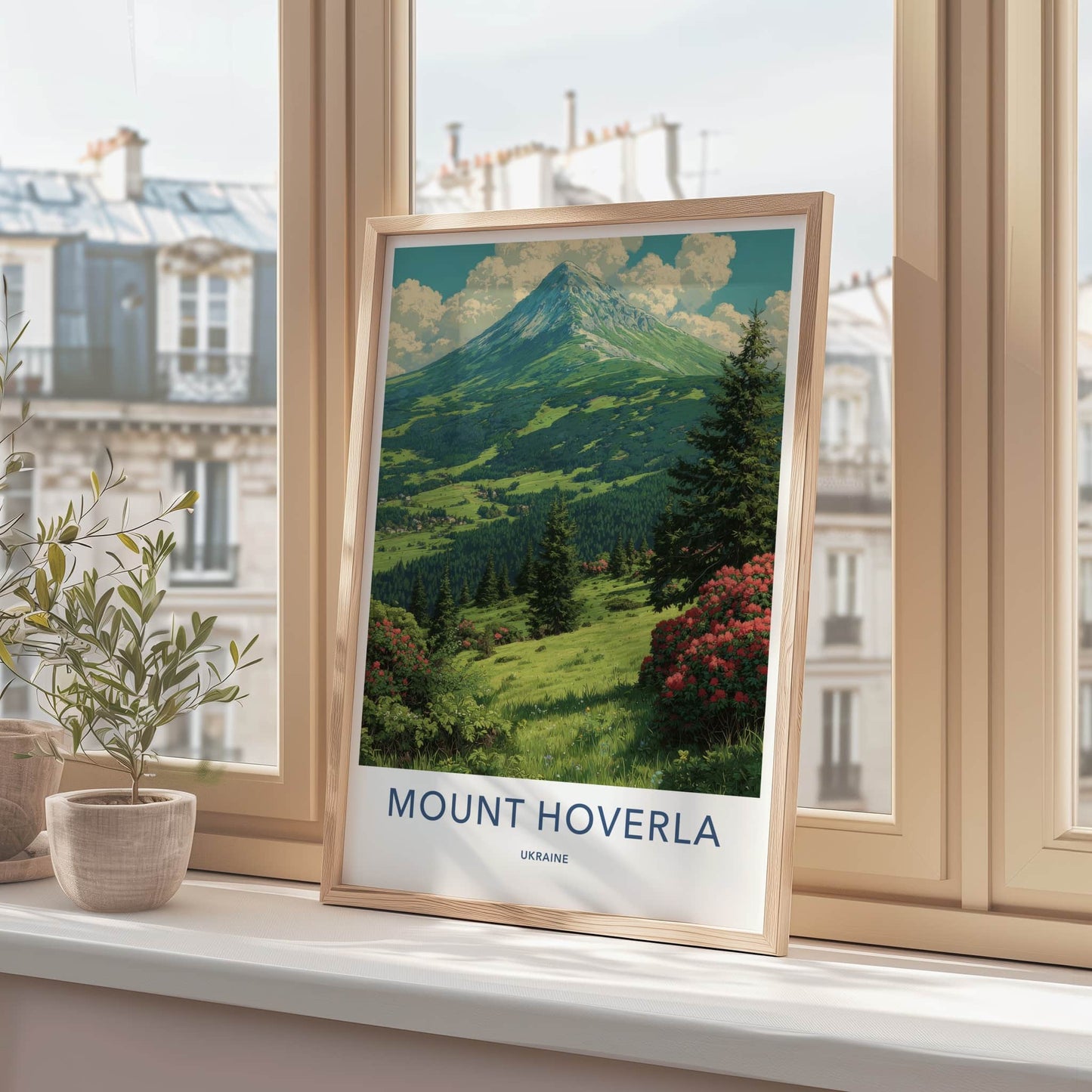 Mount Hoverla Poster - Ukraine Travel Art - Lush Green Valley Home Decor