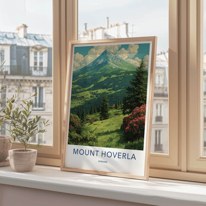 Mount Hoverla Poster - Ukraine Travel Art - Lush Green Valley Home Decor