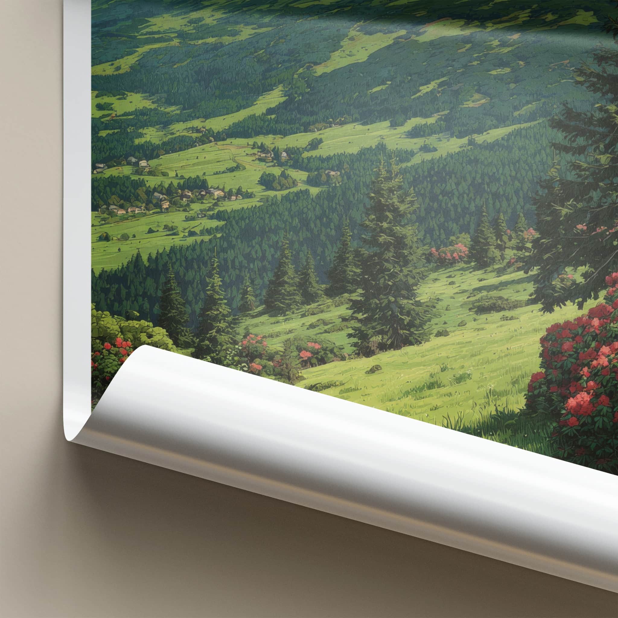 Mount Hoverla Poster - Ukraine Travel Art - Lush Green Valley Home Decor
