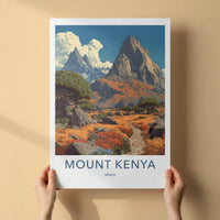 Mount Kenya Poster - Kenya Travel Art - Scenic Mountain Path Home Decor
