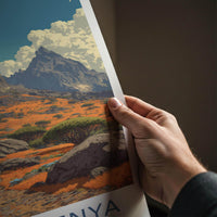 Mount Kenya Poster - Kenya Travel Art - Vibrant Mountain Pathway Home Decor