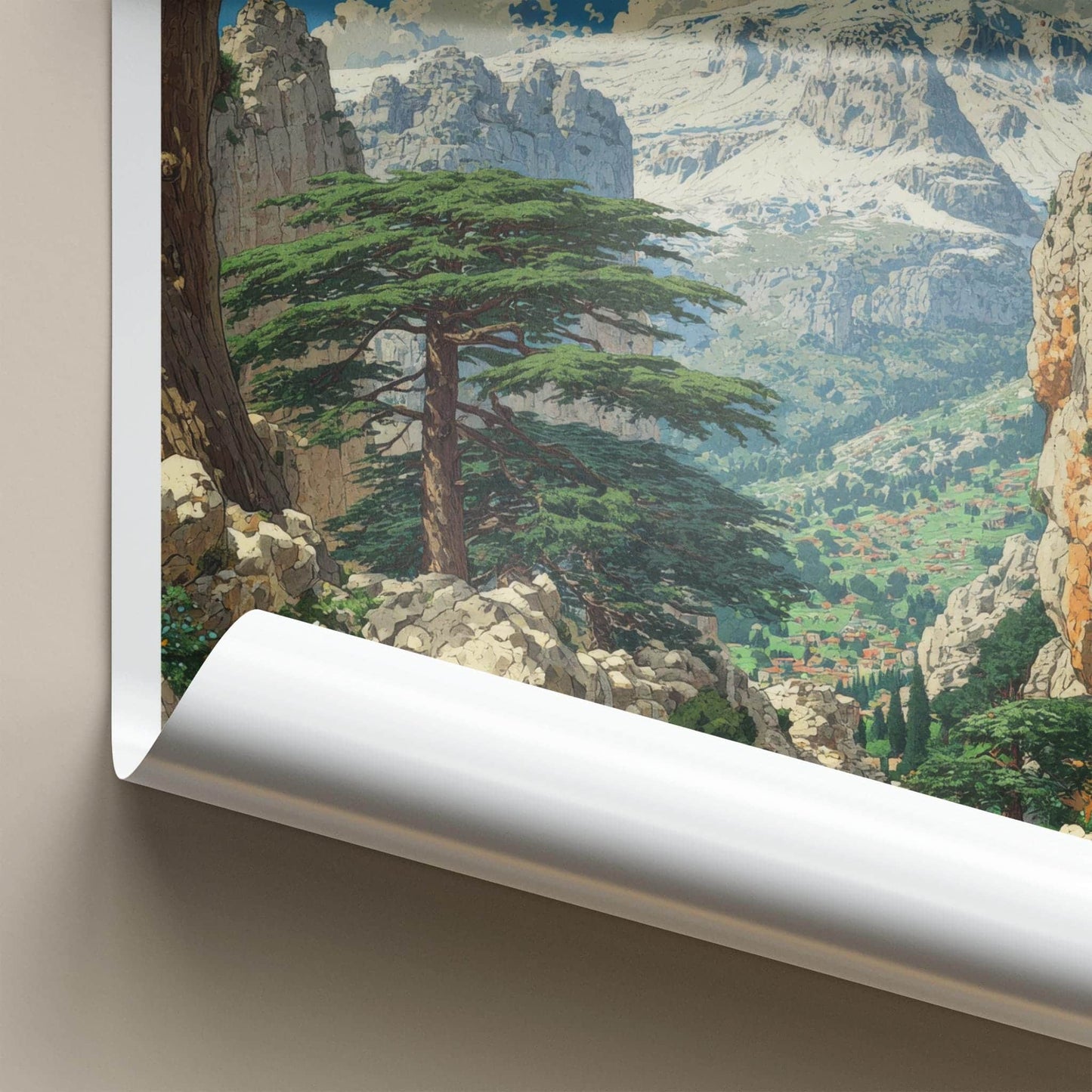Mount Lebanon Poster - Lebanon Travel Art - Snowy Peaks Cedars Home Decor