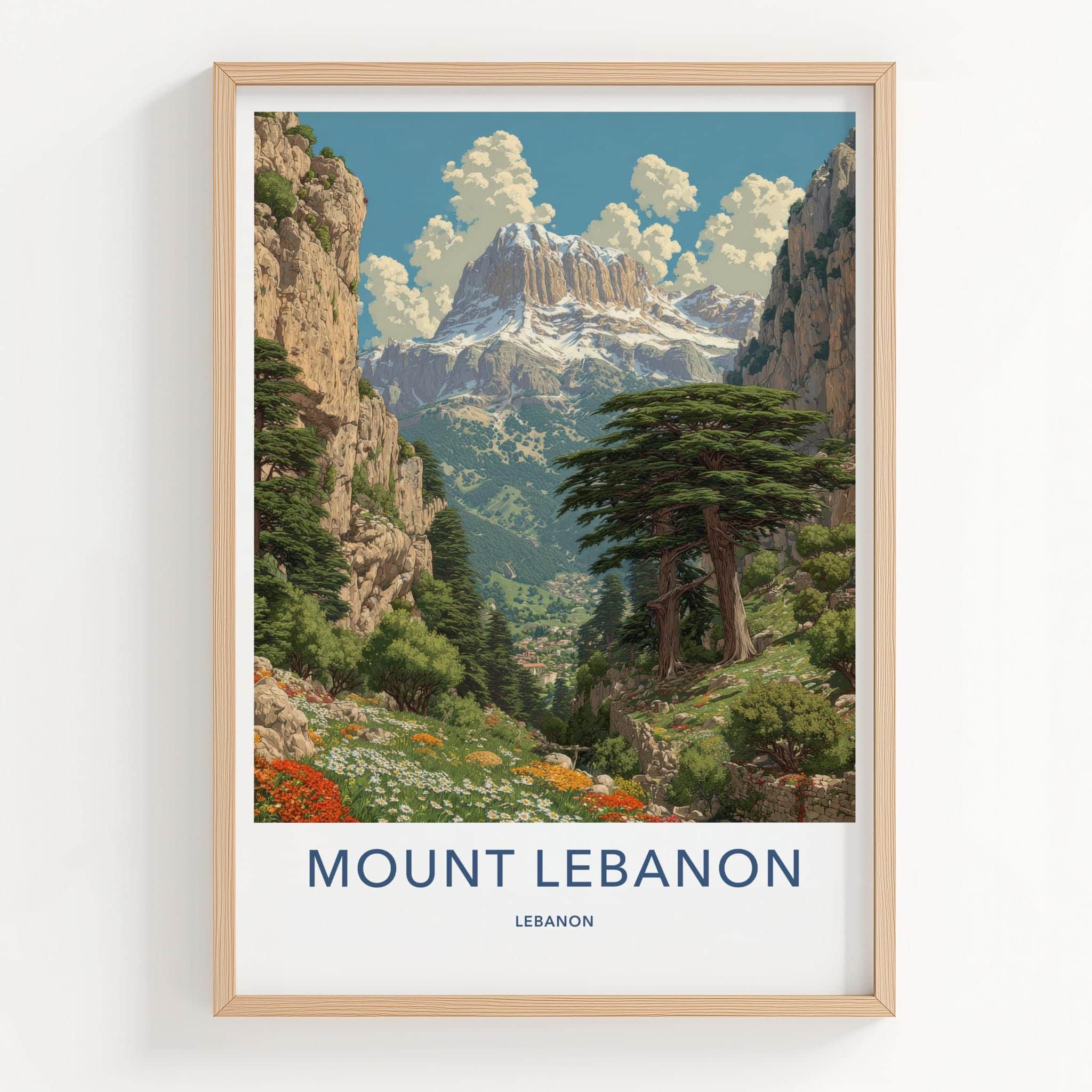 Mount Lebanon Poster - Lebanon Wall Art - Grand Mountain Scenery Home Decor
