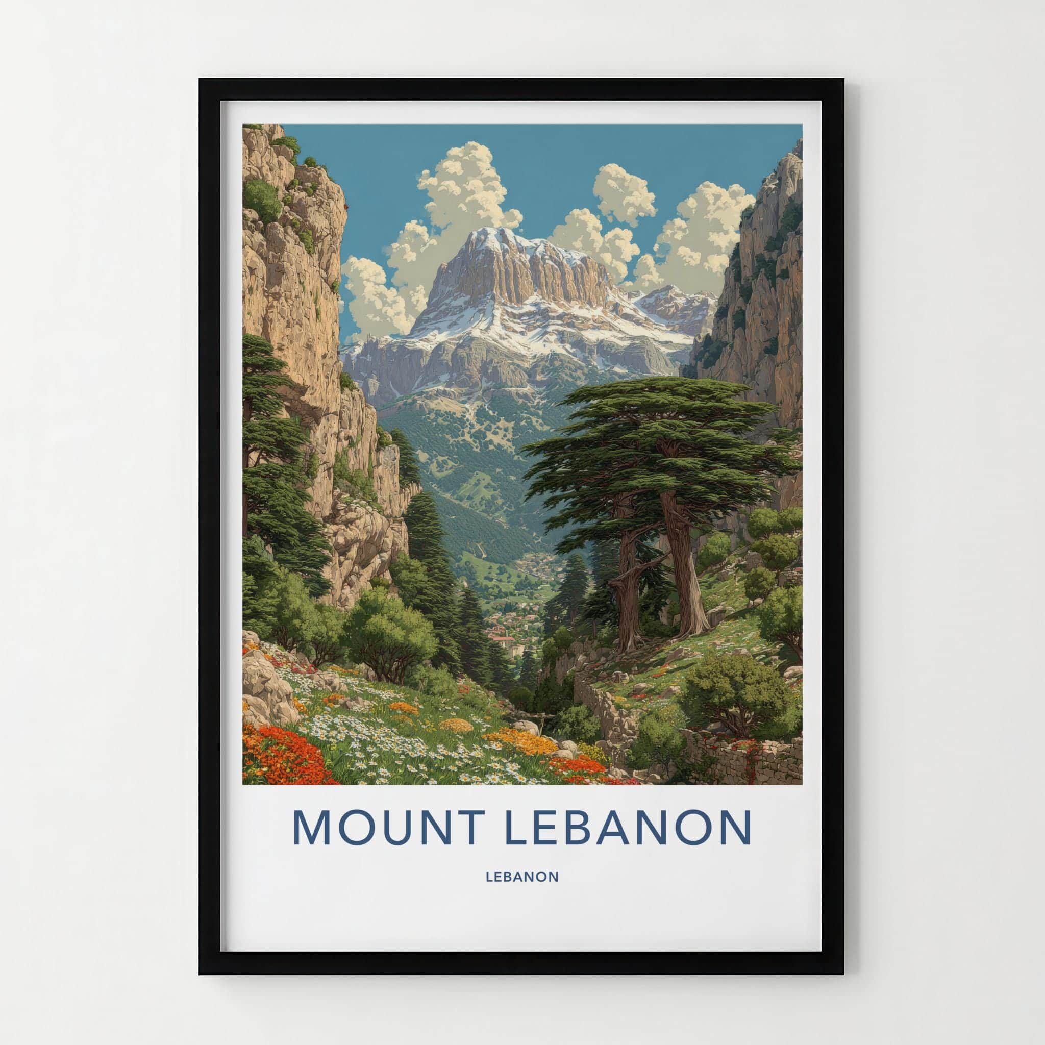 Mount Lebanon Poster - Lebanon Wall Art - Grand Mountain Scenery Home Decor