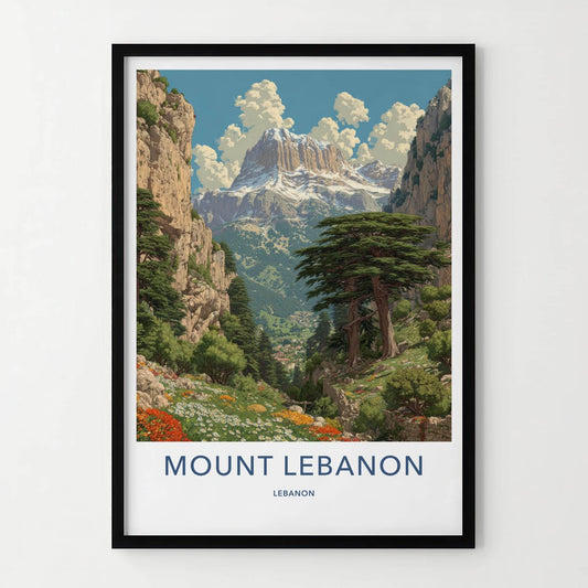 Mount Lebanon Poster - Lebanon Wall Art - Grand Mountain Scenery Home Decor