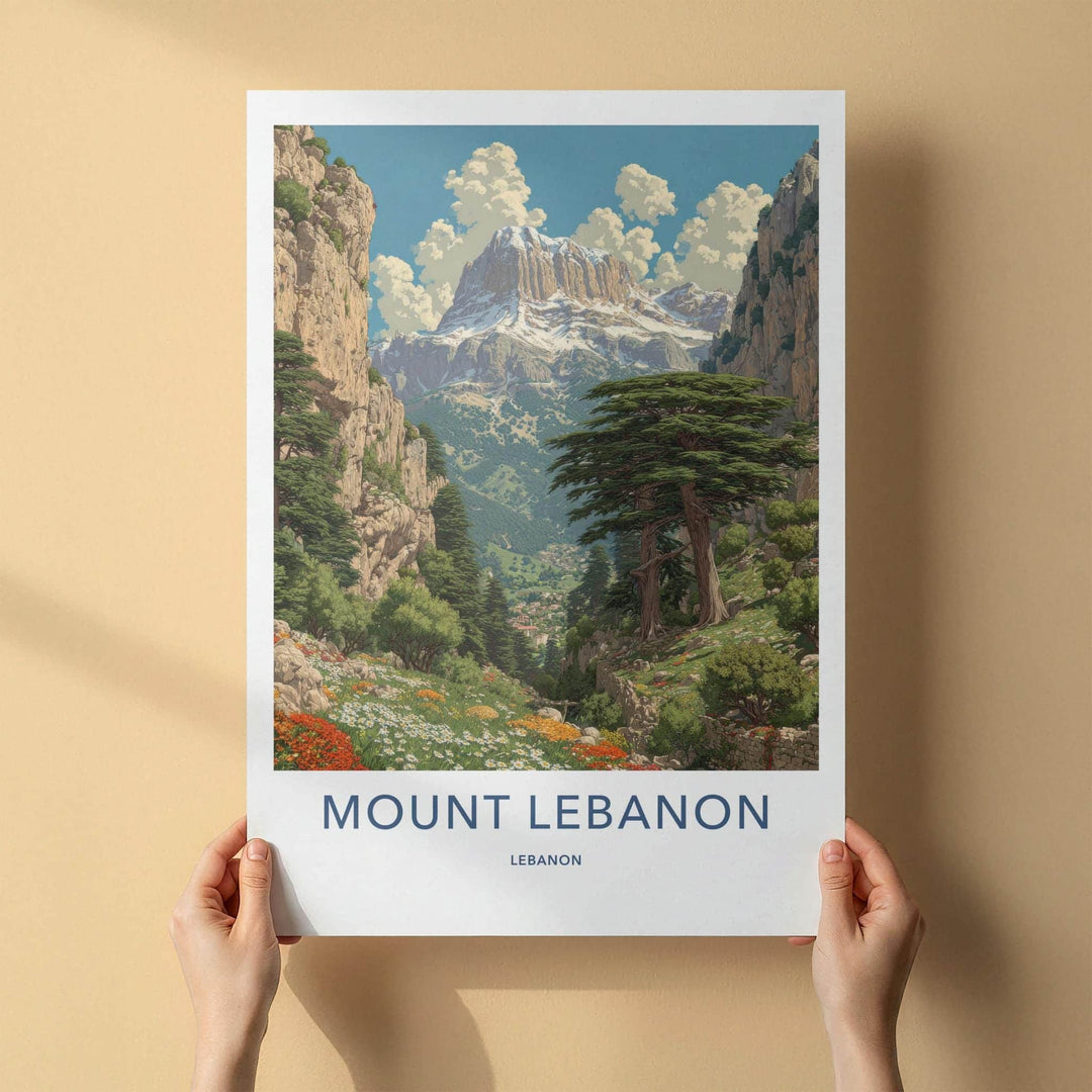 Mount Lebanon Poster - Lebanon Wall Art - Grand Mountain Scenery Home Decor