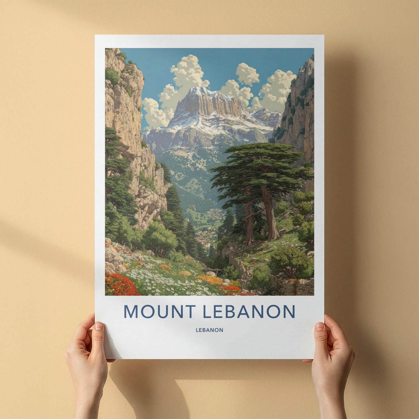 Mount Lebanon Poster - Lebanon Wall Art - Grand Mountain Scenery Home Decor
