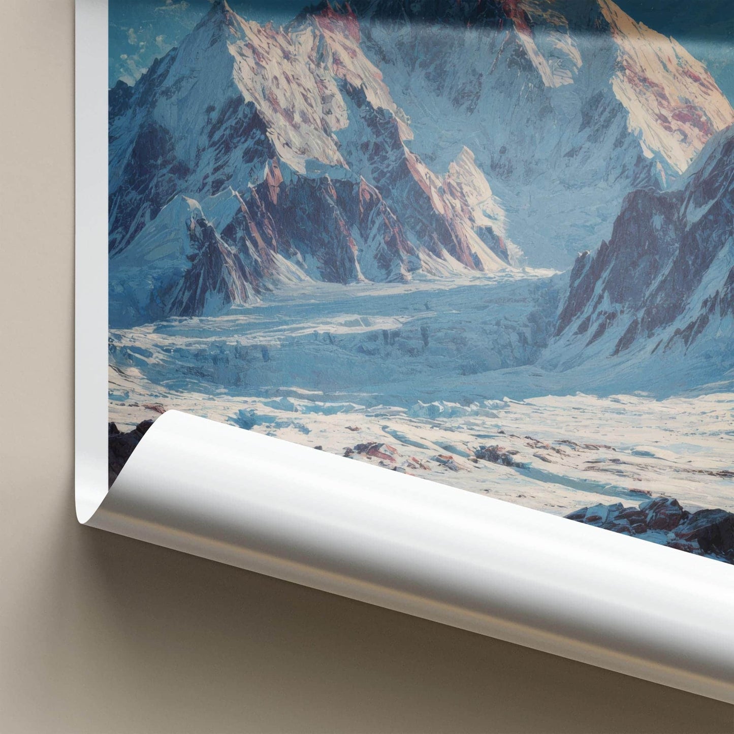 Mount Logan Poster - Canada Travel Art - Icy Mountain Landscape Home Decor