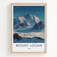 Mount Logan Poster - Canada Travel Art - Icy Mountain Landscape Home Decor