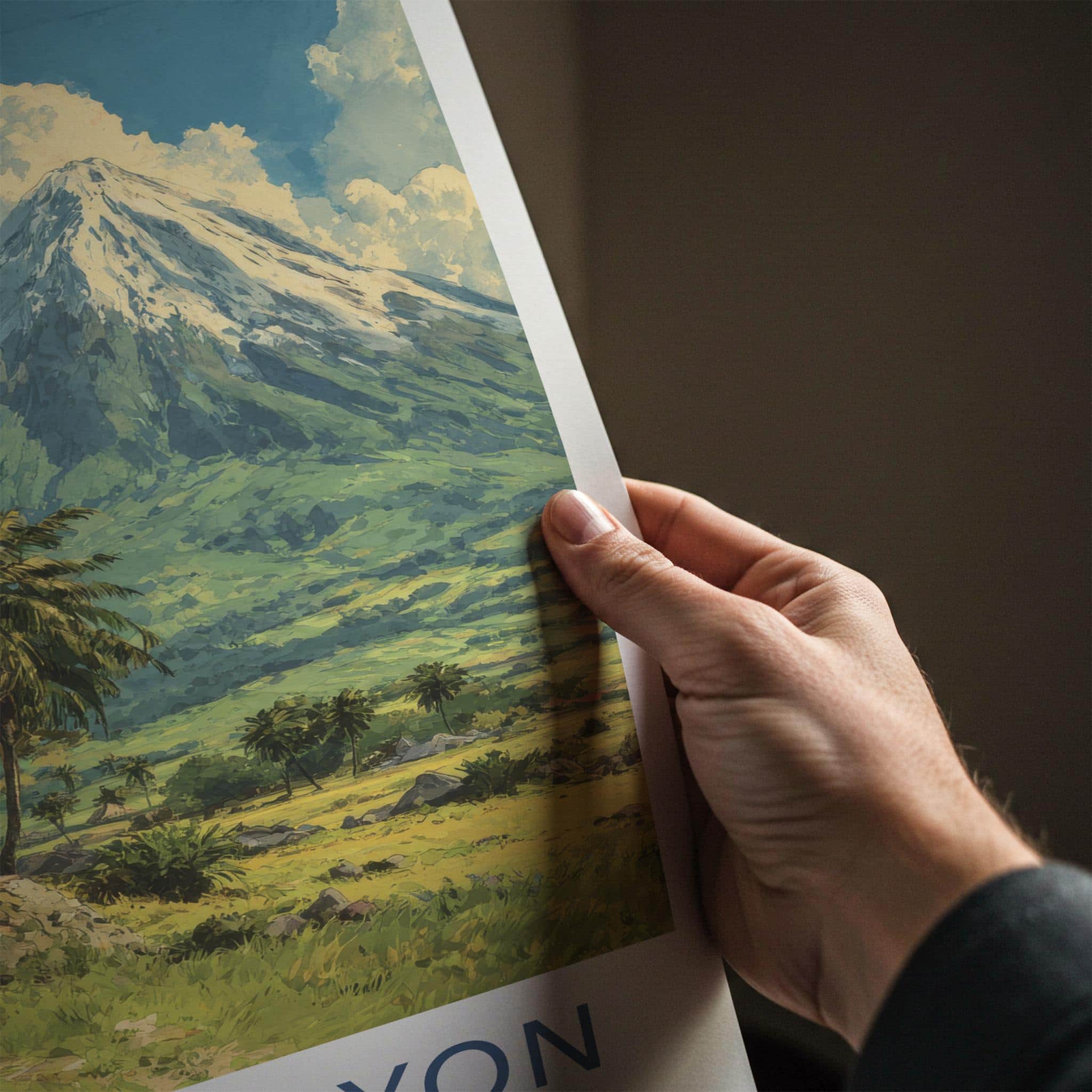 Mount Mayon Poster - Philippines Travel Art - Historic Church Volcano Home Decor