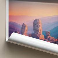 Mount Nemrut Poster - Turkey Travel Print - Ancient Stone Heads Wall Decor