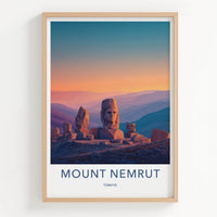 Mount Nemrut Poster - Turkey Travel Print - Ancient Stone Heads Wall Decor
