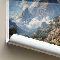 Mount Olympos Poster - Greece Framed Print - Ancient Ruins Mountain Home Art