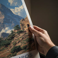 Mount Olympos Poster - Greece Framed Print - Ancient Ruins Mountain Home Art