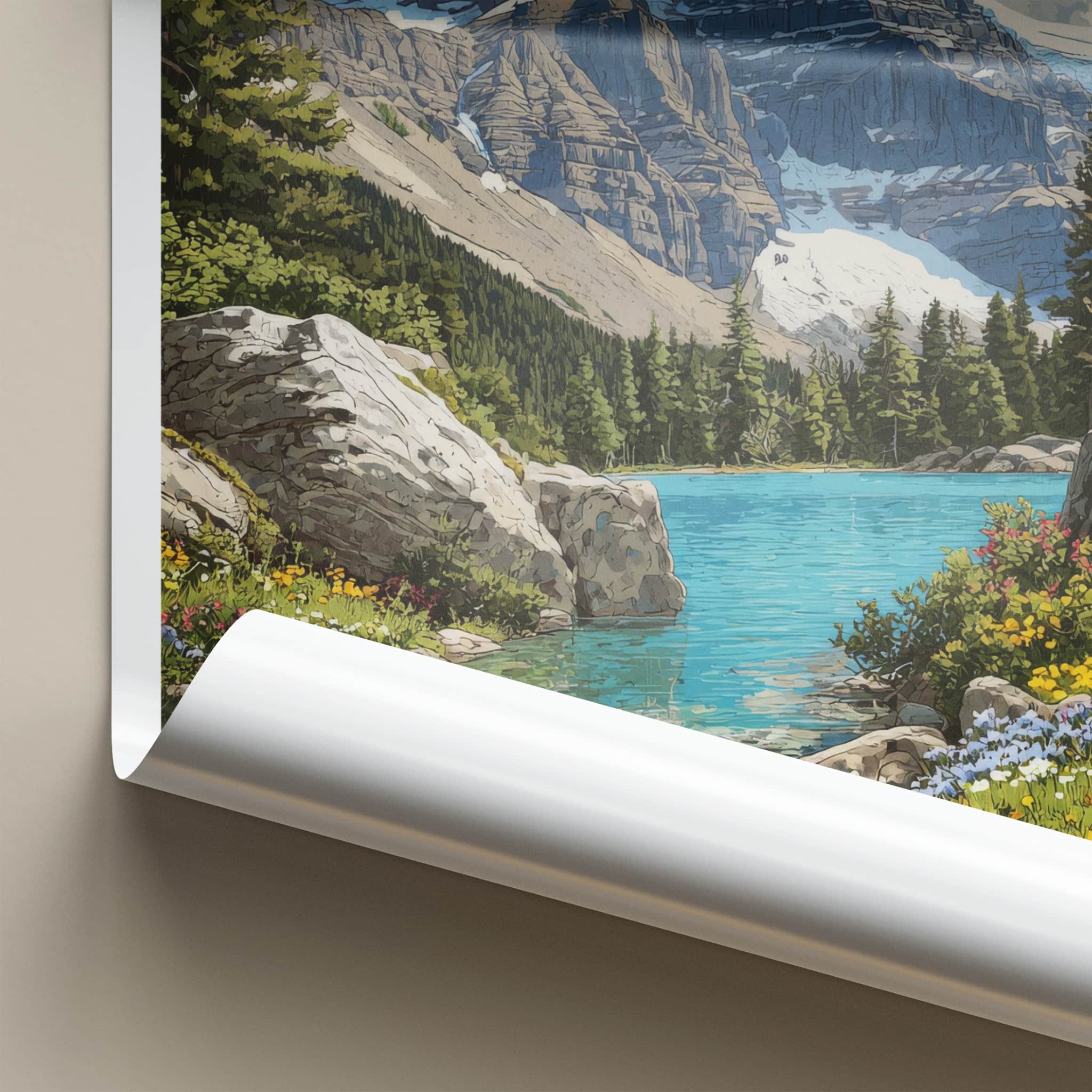 Mount Robson Poster - Canada Travel Art - Snow Capped Peak Gallery Art