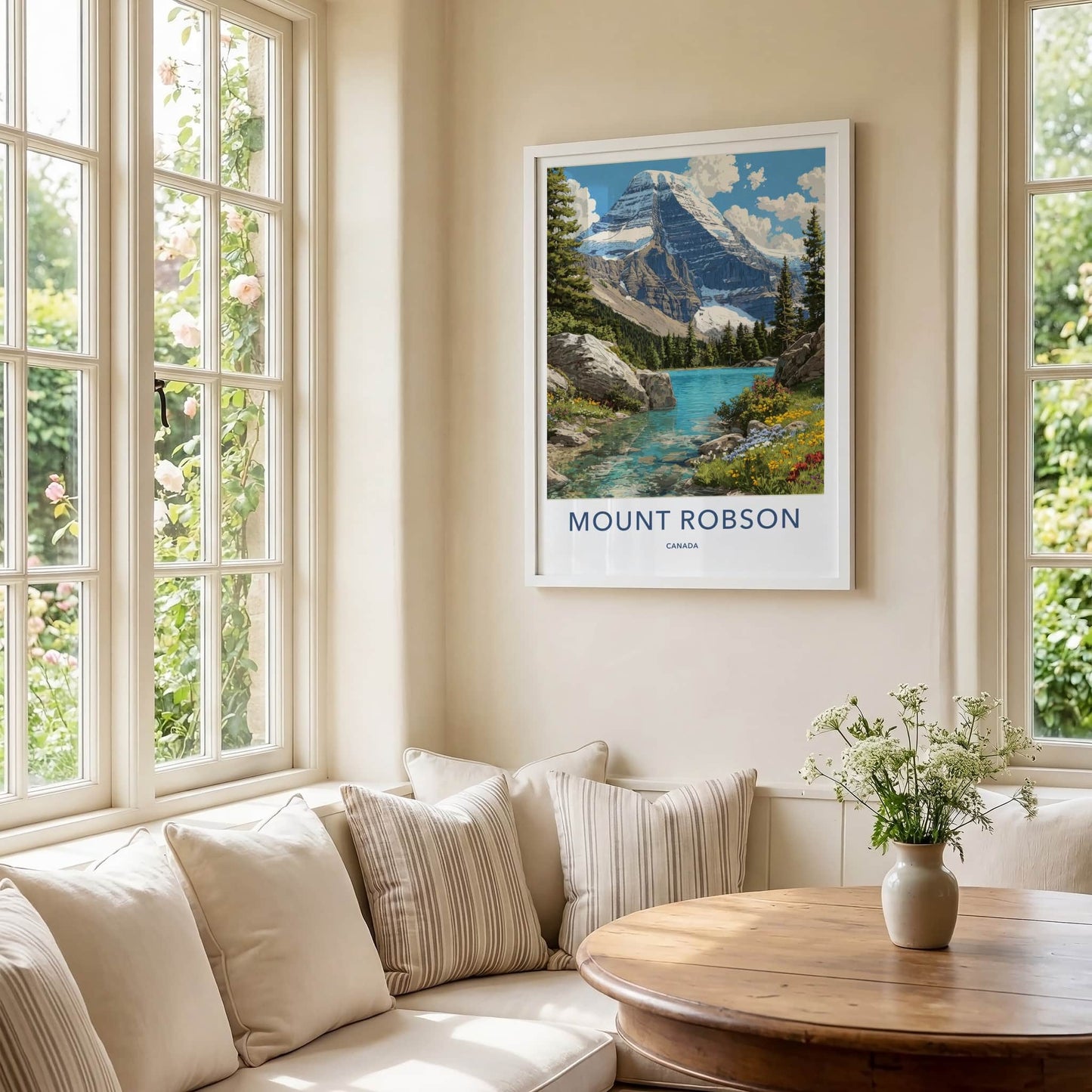 Mount Robson Poster - Canada Travel Art - Snow Capped Peak Gallery Art