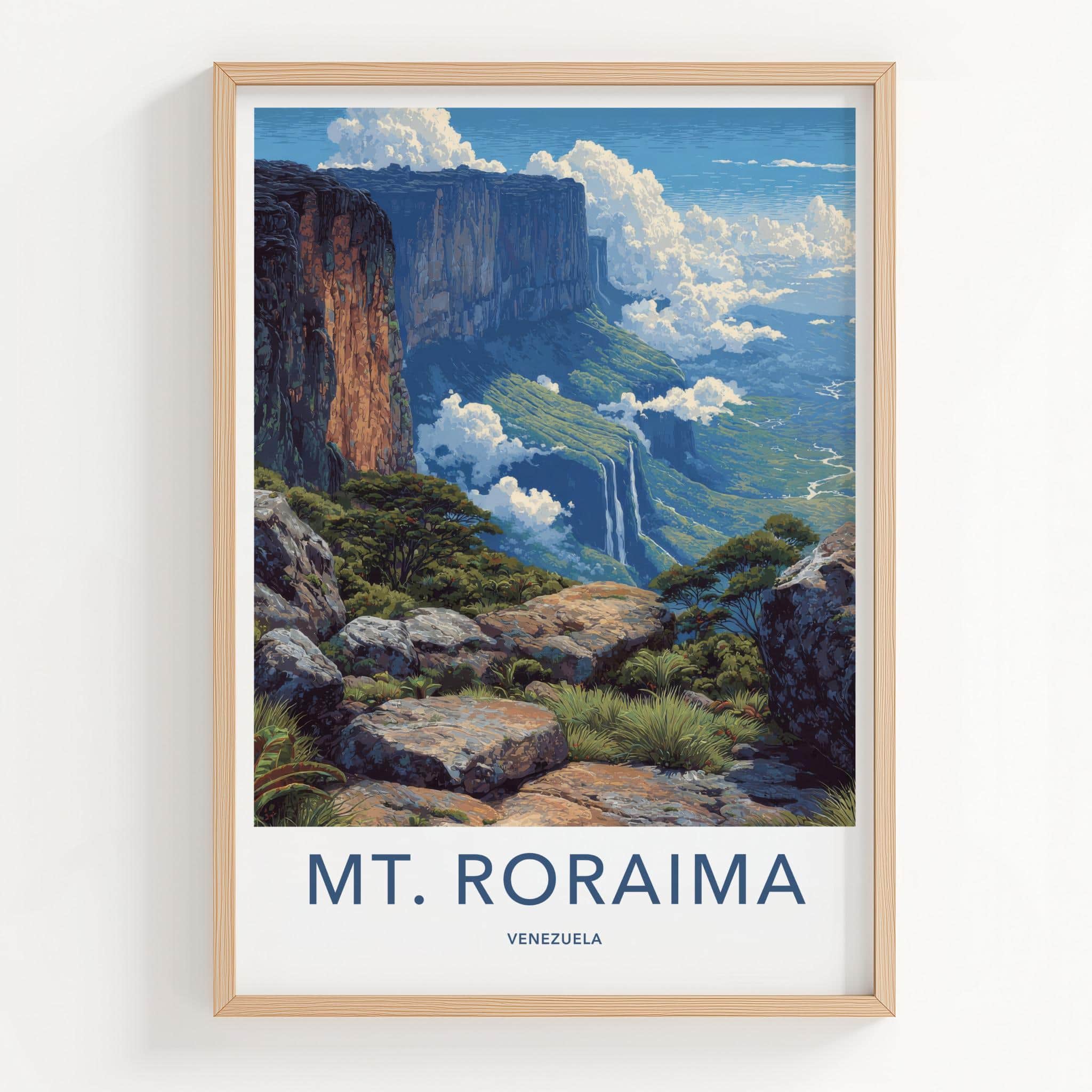 Mount Roraima Poster - Venezuela Travel Art - Majestic Mountain Vista Home Decor