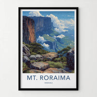 Mount Roraima Poster - Venezuela Travel Art - Majestic Mountain Vista Home Decor