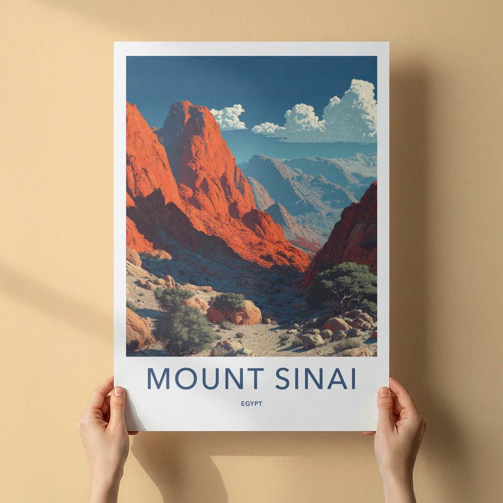 Mount Sinai Poster - Egypt Red Rocks Valley Home Decor