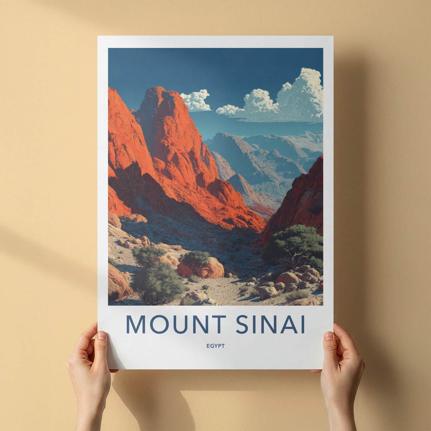 Mount Sinai Poster - Egypt Red Rocks Valley Home Decor
