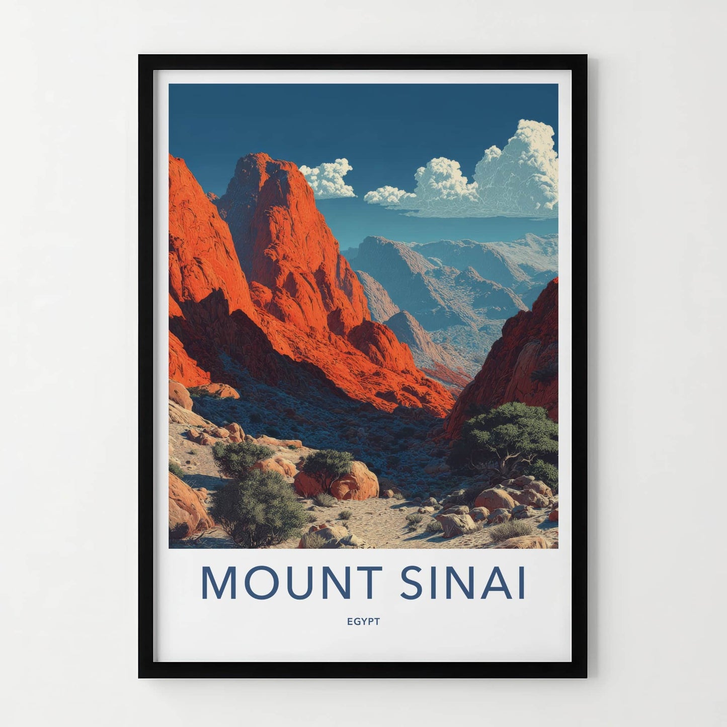 Mount Sinai Poster - Egypt Red Rocks Valley Home Decor