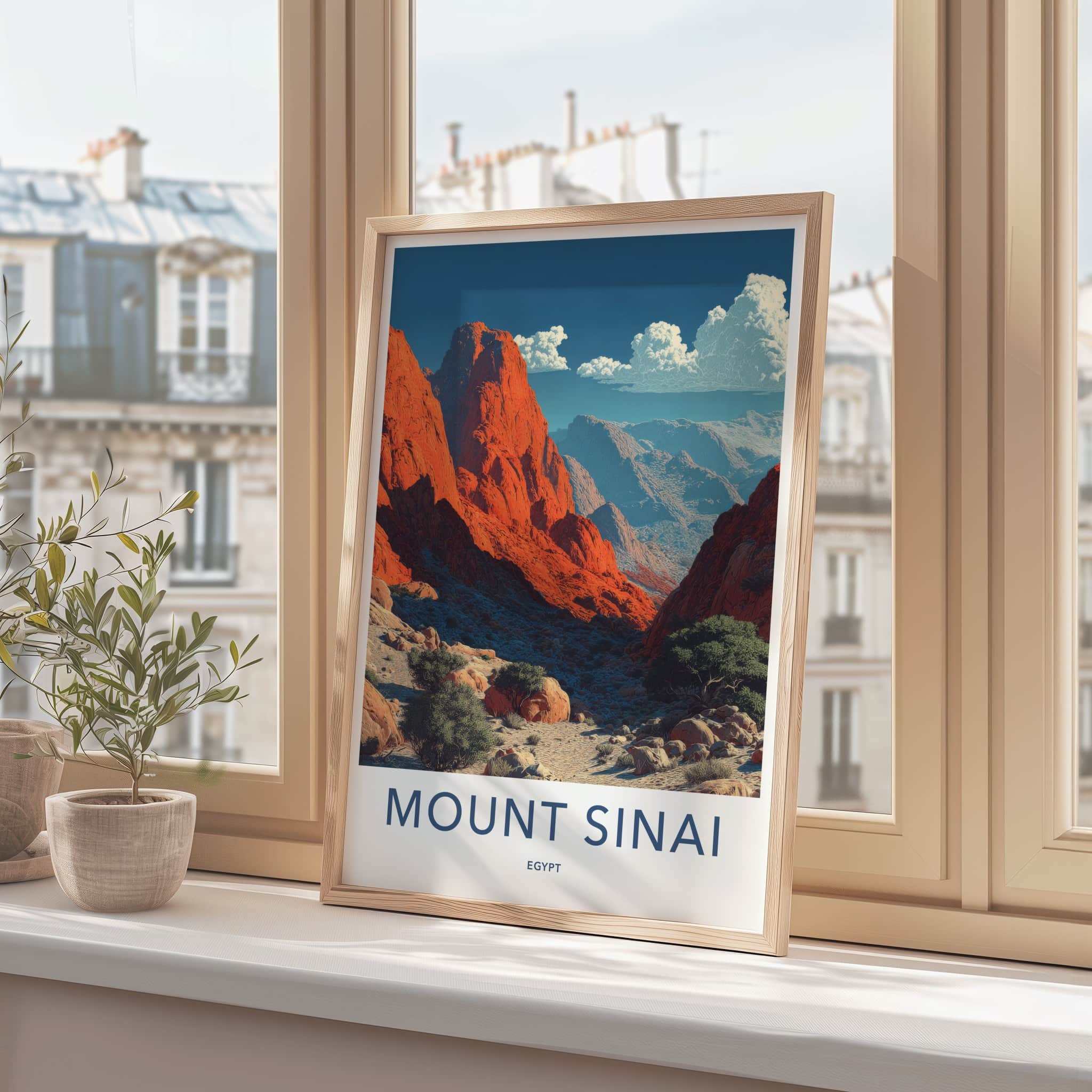 Mount Sinai Poster - Egypt Red Rocks Valley Home Decor