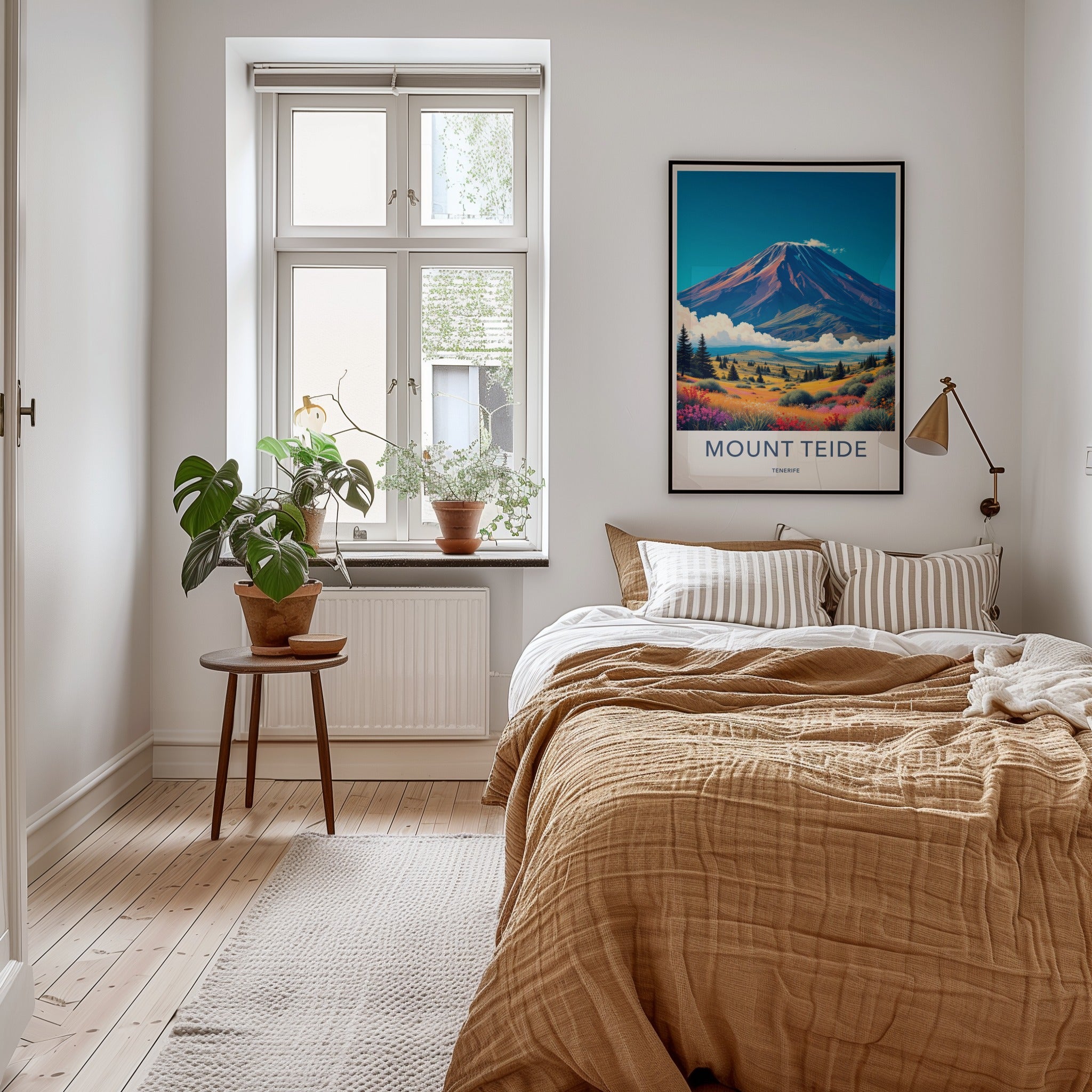 Mount Teide Poster - Spain Travel Art - Colorful Alpine Meadow Wall Decor