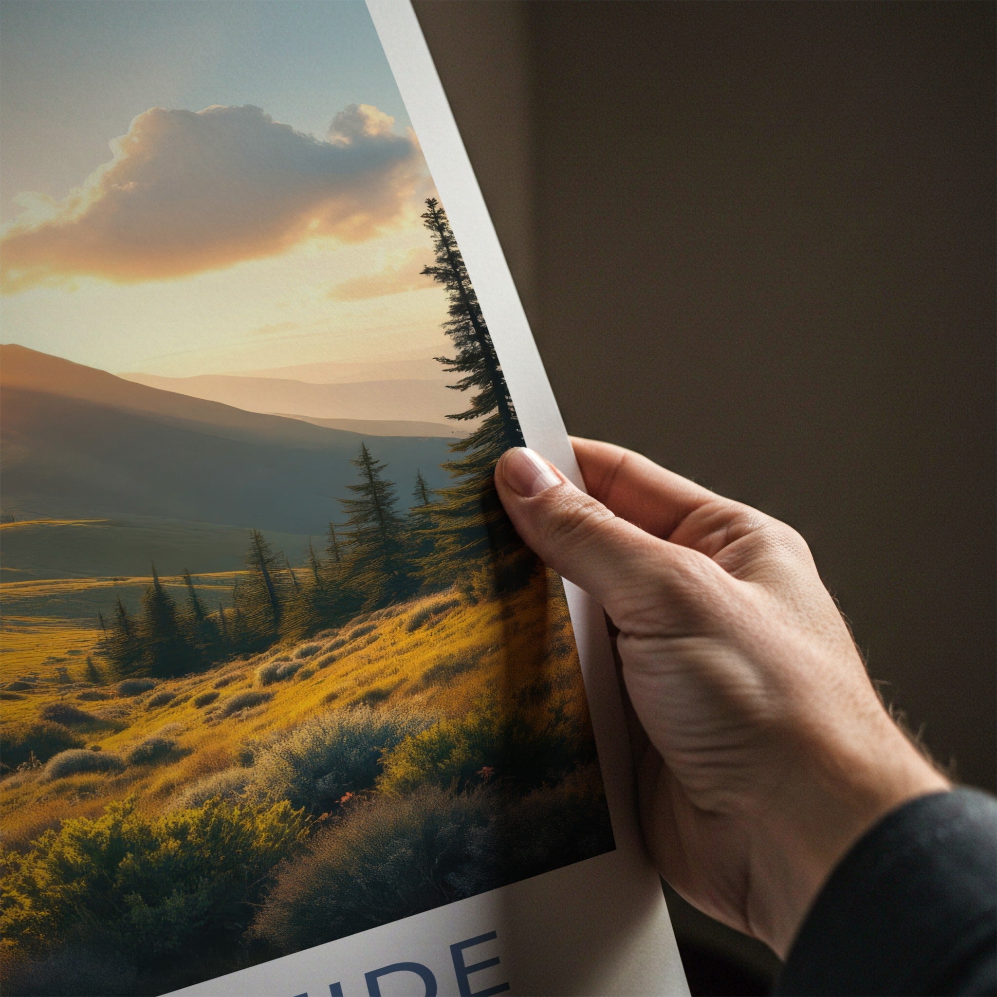 Mount Teide Poster - Spain Travel Art - Golden Hour Mountain Home Decor