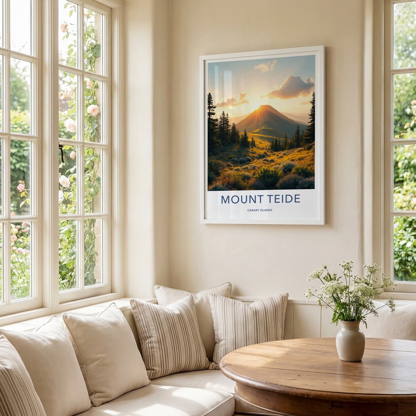 Mount Teide Poster - Spain Travel Art - Golden Hour Mountain Home Decor